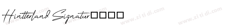 Hintterland Signatur字体转换